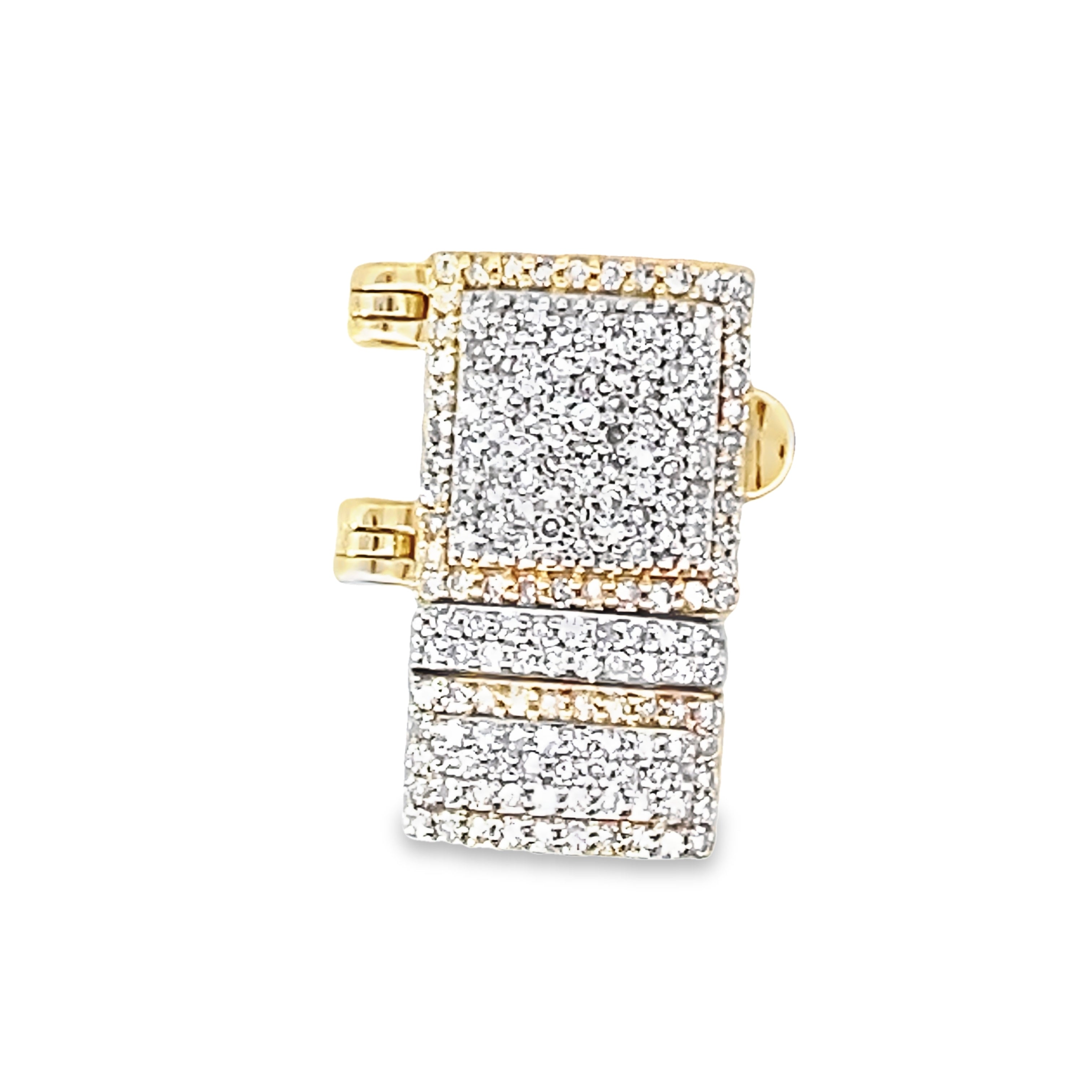 0.40Ctw 10K Yellow Gold 8.5Mm Diamond Monaco Clasp 2.9Dwt