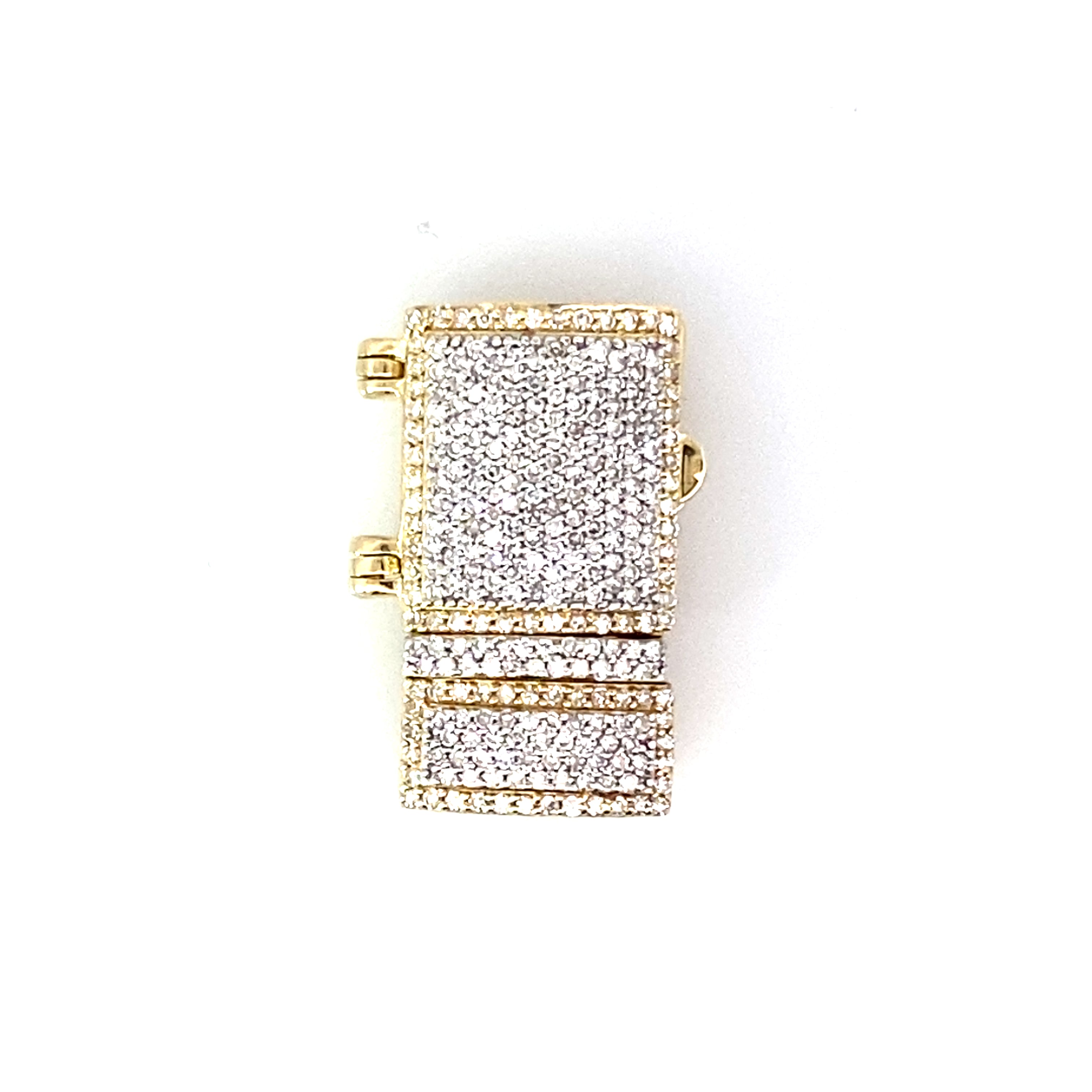 0.63Ctw 10K Yellow Gold 10.5Mm Diamond Monaco Clasp 2.9Dwt