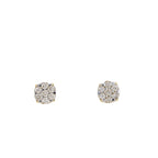 0.25 Ctw 10K Yellow Gold Diamond Cluster Stud Earrings
