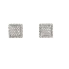 0.33Ctw 10K Yellow Gold Square Diamond Stud Earrings
