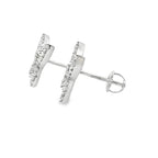 0.50Ct 14K White Gold Diamond Butterfly Stud Earrings