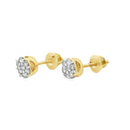 0.25 Ctw 10K Yellow Gold Diamond Cluster Stud Earrings