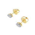 0.10Ctw 10K Yellow Gold Pear Diamond Stud Earring