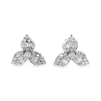 0.30Ct 18K White Gold Rd/Bgt Diamond Earring 1.0Dwt