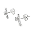 0.30Ct 18K White Gold Rd/Bgt Diamond Earring 1.0Dwt
