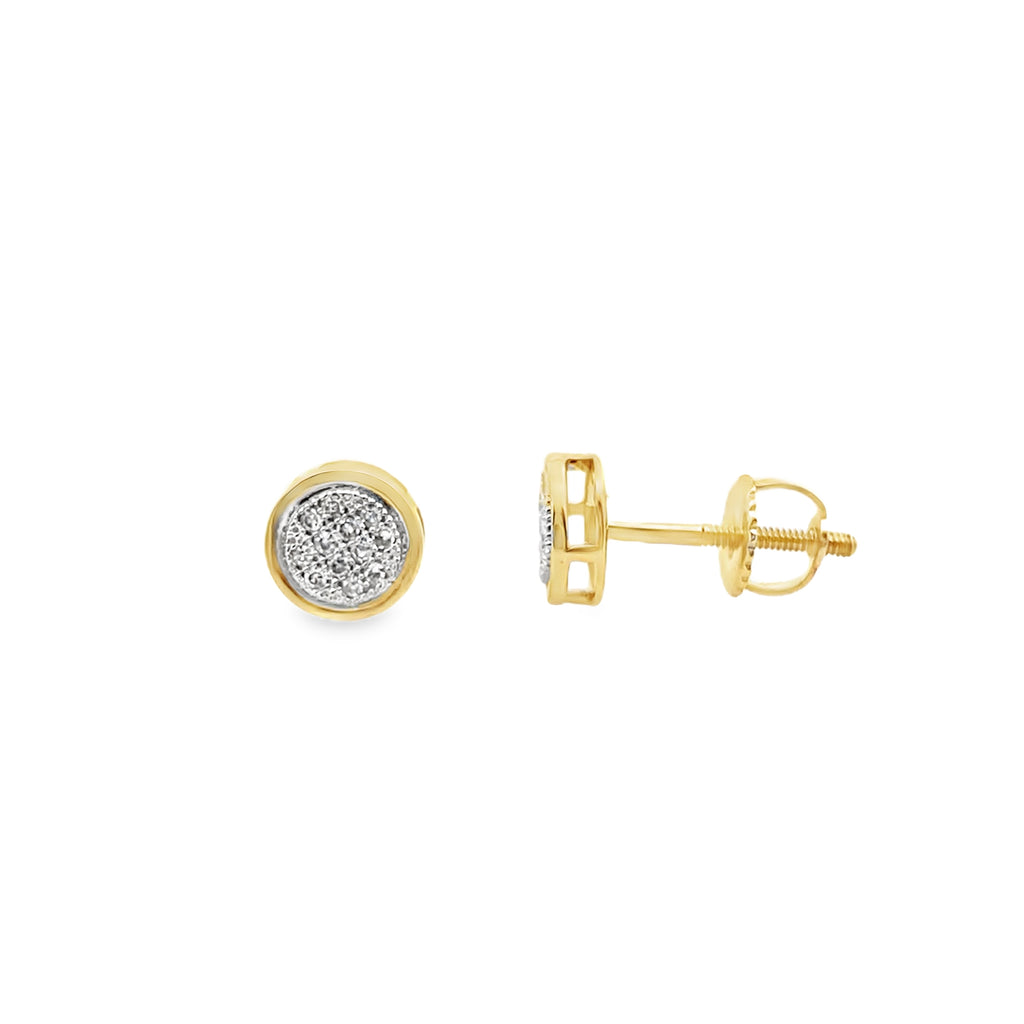 0.05Ctw 10K Yellow Gold Diamond Stud Earrings