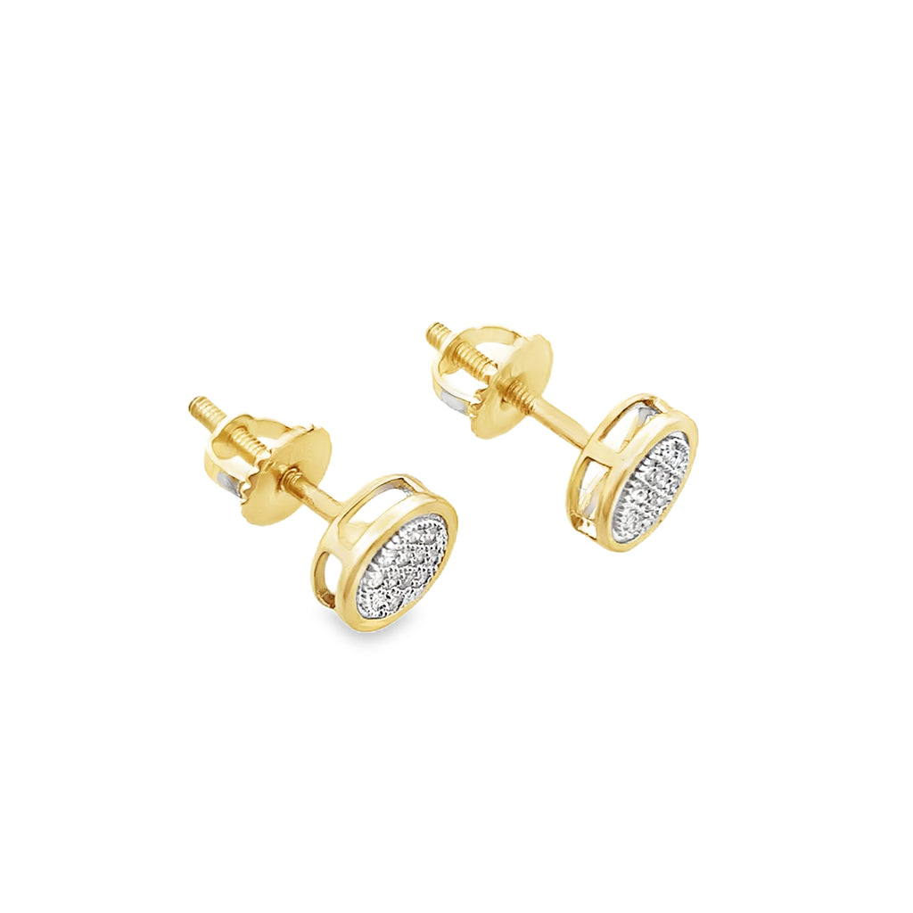 0.05Ctw 10K Yellow Gold Diamond Stud Earrings