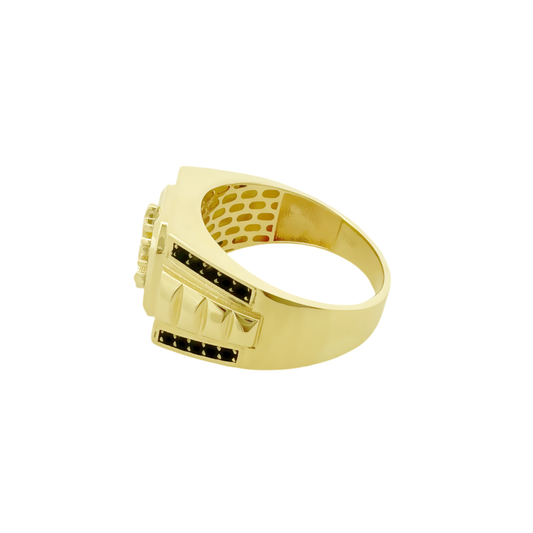 10K Two Tone Mens Anchor Ring Size 13 4.3Dwt