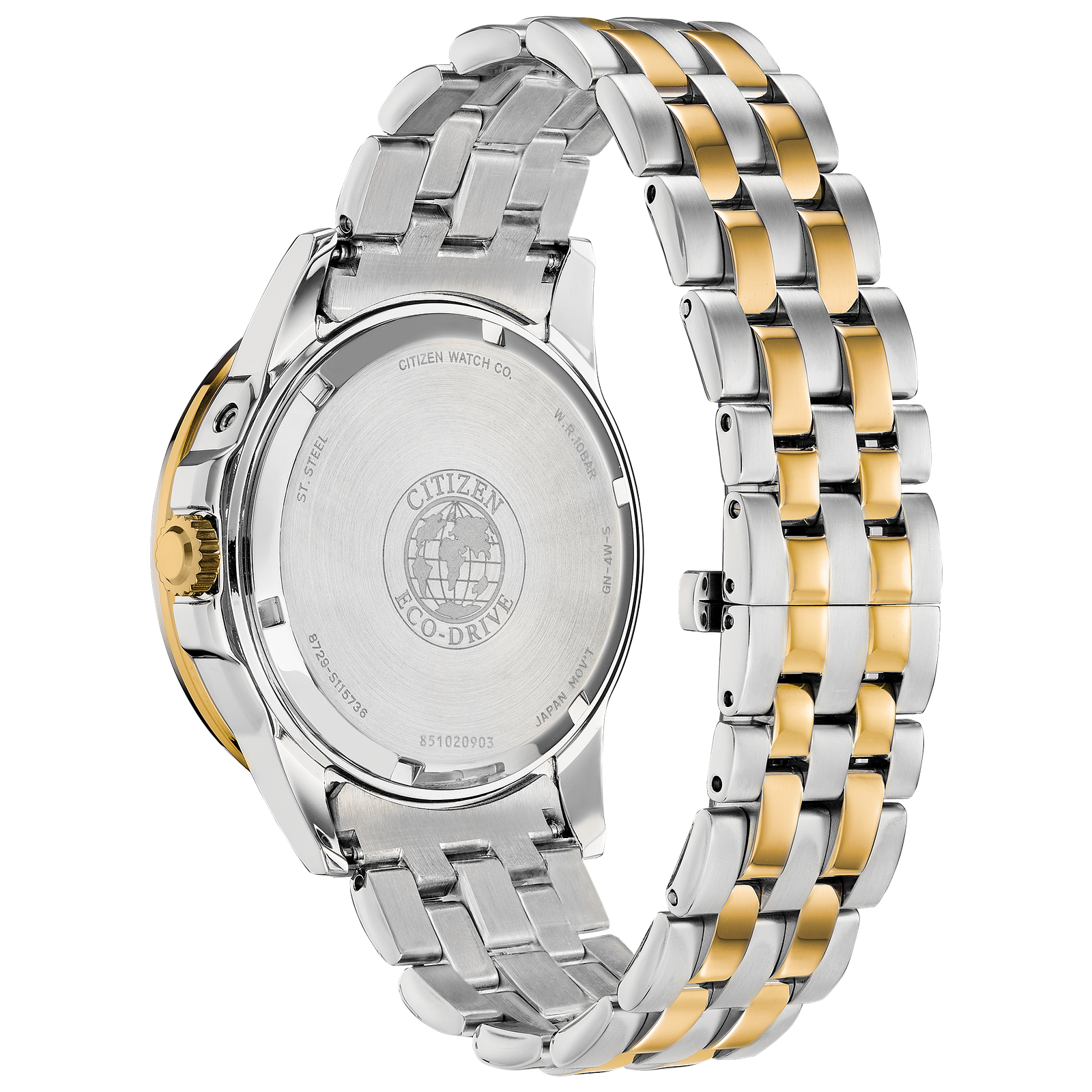 Citizen Calendrier Mens Watch (Bu0054-52L) Two Tone Blue Dial