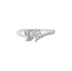 0.75Ct 14K White Gold Diamond Fashion Ring Size 7 1.8Dwt