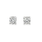 0.50Ctw 14K White Gold Lab Grown Round Diamond Solitaire Stud Earrings