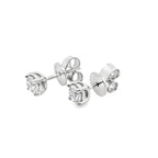 0.50Ctw 14K White Gold Lab Grown Round Diamond Solitaire Stud Earrings