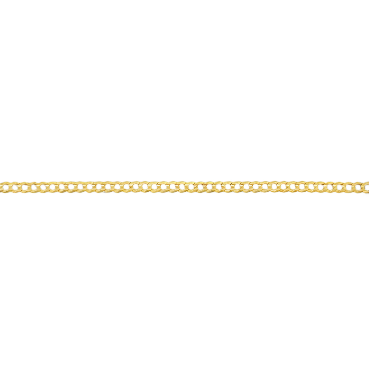 10K Yellow Gold Italian Curb Link Chain – 2.5mm, 20"