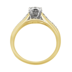 0.37Ct 14K Yellow  Gold Diamond Engagement Rings Size 7 1.7Dwt