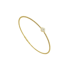 0.10Ct 14K Yellow Gold Diamond Bangle 2.9Dwt