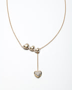 0.25Ctw 14K Yellow Gold Diamond Hearts Necklace 20In 2.0Dwt