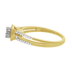 0.26Ctw 10K Yellow Gold Diamond Engagement Ring Size 7 1.5Dwt