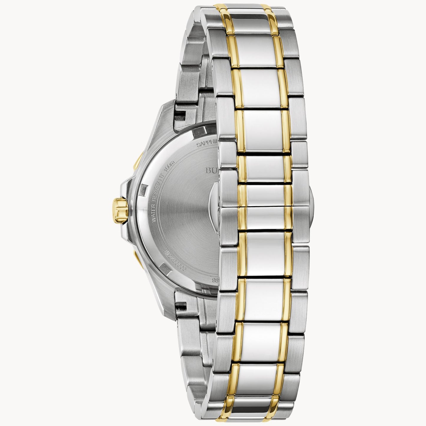 Bulova Marine Star Ladies Watch (98P227) Two Tone Mother Of Pearl Dial Diamond Markers