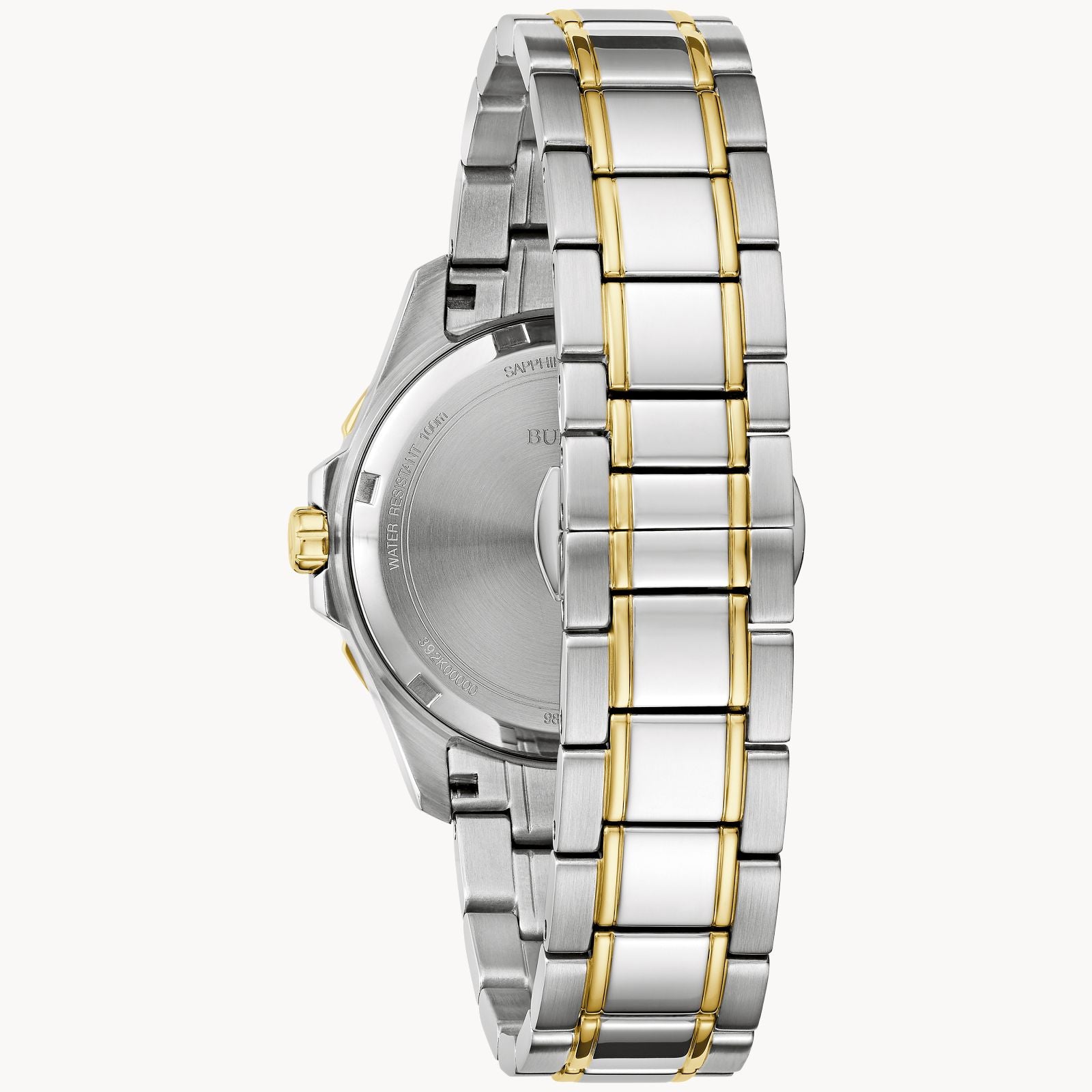 Bulova Marine Star Ladies Watch (98P227) Two Tone Mother Of Pearl Dial Diamond Markers