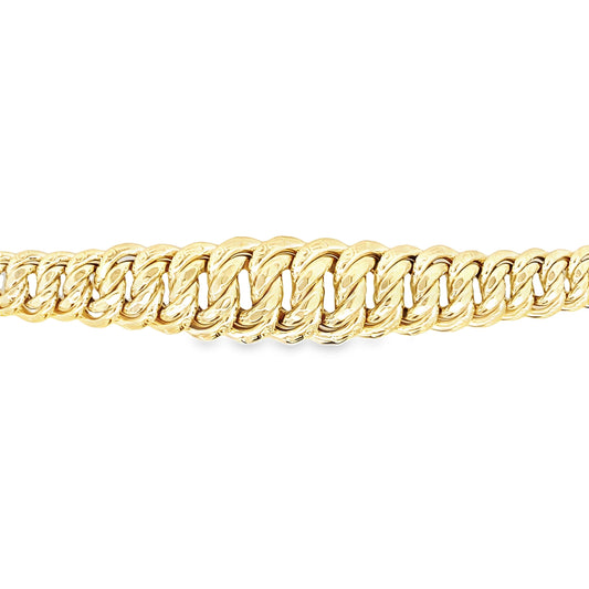 14K Yellow Gold Ladies Princess Link Bracelet  7.5In 10.1Dwt