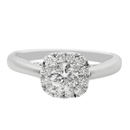 0.47Ct 14K White Gold Diamond Engagement Rings Size 7 1.8Dwt