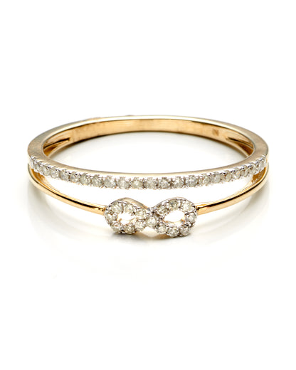 0.15Ctw 10K Yellow Gold Diamond Ring Size 7 0.9Dwt