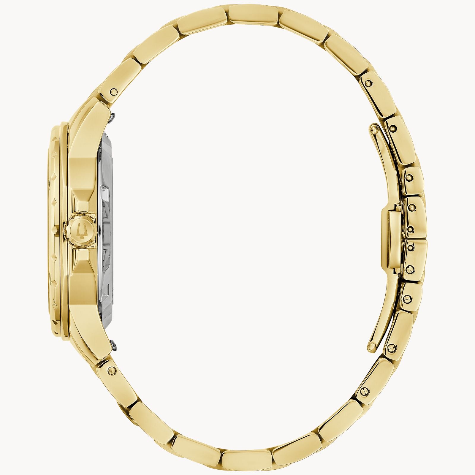 Bulova Marine Star Ladies Watch (97P171) Black Mother Of Pearl Dial Diamond & Roman Numeral Markers