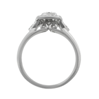 0.33Ctw 10K White  Gold Diamond Engagement Rings Size 7 1.7Dwt