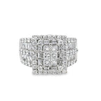 14K White Gold Diamond Engagement Ring Size 9 7.9Dwt
