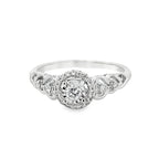 0.20Ctw 10K White Gold Diamond Lds Engagement Ring Size 7 1.5Dwt