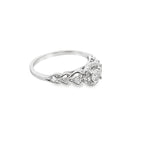 0.20Ctw 10K White Gold Diamond Lds Engagement Ring Size 7 1.5Dwt