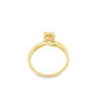 0.27Ctw 10K Yellow Gold Diamond Engagement Rings Size 7 1.2Dwt