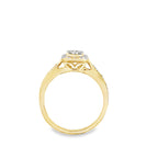 0.25Ctw 10K Yellow Gold Diamond Lds Engagement Ring Size 7 1.2Dwt