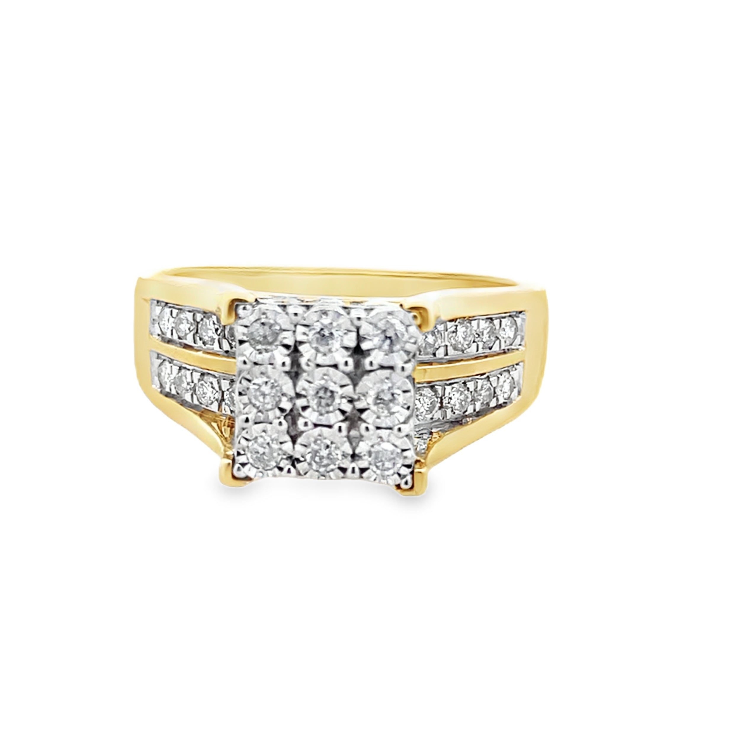 0.50Ct 10K Yellow Gold Ladies Diamond Engagement Ring Size 7 3.0Dwt