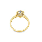 0.33Ctw 10K Yellow Gold Diamond Pear Engagement Ring Size 7 1.7Dwt