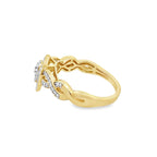 0.15Ctw 10K Yellow Gold Ladies Diamond Engagement Ring Size 7 2.0Dwt