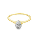 0.10Ctw 10K Yellow Gold Diamond Ladies Ring Size 7 0.8Dwt
