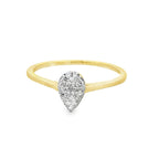 0.10Ctw 10K Yellow Gold Diamond Ladies Ring Size 7 0.8Dwt
