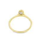 0.10Ctw 10K Yellow Gold Diamond Ladies Ring Size 7 0.8Dwt