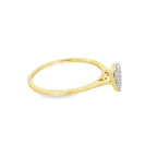 0.10Ctw 10K Yellow Gold Diamond Ladies Ring Size 7 0.8Dwt