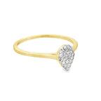 0.10Ctw 10K Yellow Gold Diamond Ladies Ring Size 7 0.8Dwt
