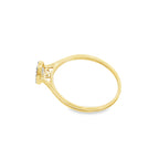 012Ctw 10K Yellow Gold Oval Diamond Ladies Ring 0.7Dwt