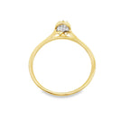 012Ctw 10K Yellow Gold Oval Diamond Ladies Ring 0.7Dwt