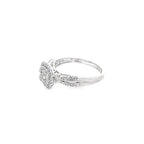 0.25Ctw 10K White Gold Diamond Engagement Ring Size 7 1.5Dwt