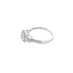 0.25Ctw 10K White Gold Diamond Engagement Ring Size 7 1.5Dwt