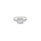 14K White Gold Diamond Engagement Ring Size 6 3.1Dwt