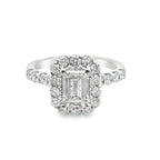 1.9Ct 14K White Gold Lab Grown Diamond Engagement Ring Size 7 3.0Dwt