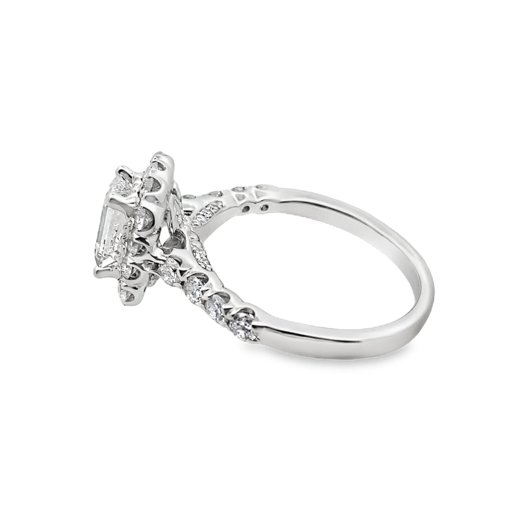 1.9Ct 14K White Gold Lab Grown Diamond Engagement Ring Size 7 3.0Dwt