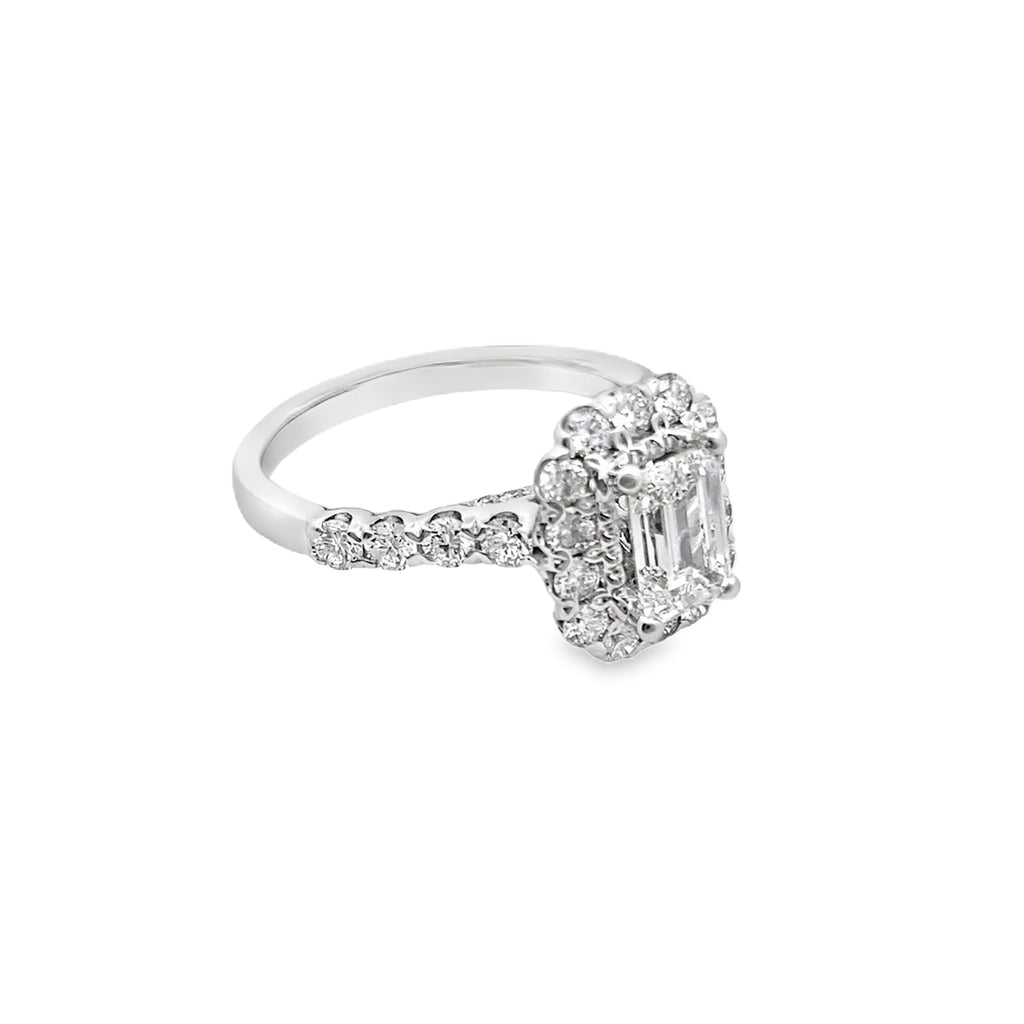 1.9Ct 14K White Gold Lab Grown Diamond Engagement Ring Size 7 3.0Dwt