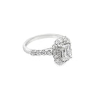 1.9Ct 14K White Gold Lab Grown Diamond Engagement Ring Size 7 3.0Dwt